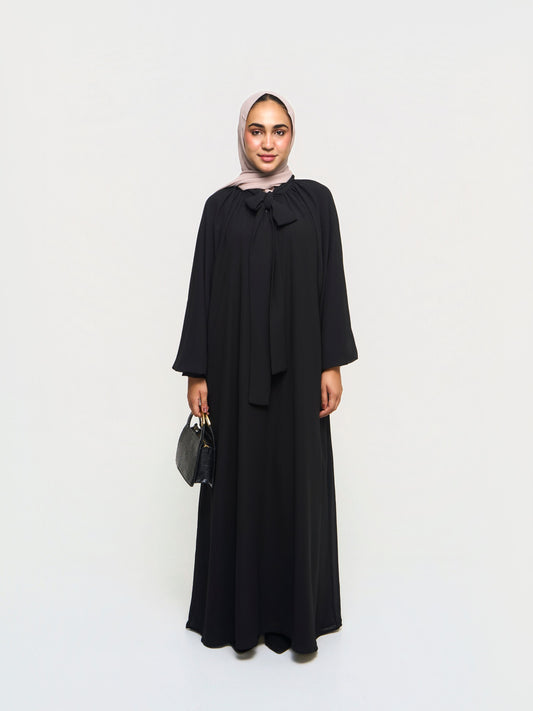 Flowy Georgette Dress - Black