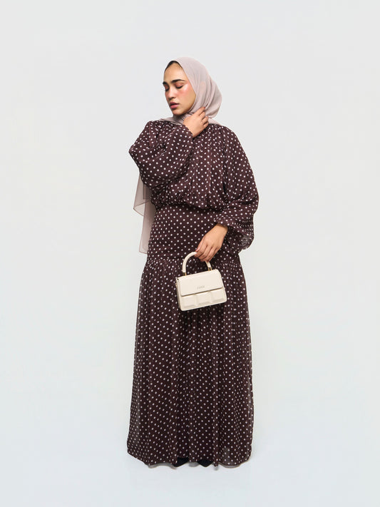 Polka Dot Set- Brown