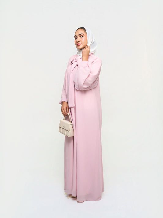 Flowy Georgette Dress - Pink