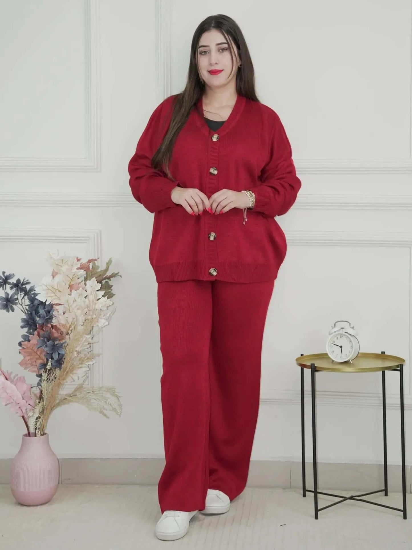 Ensemble Maille 2 Pièces Hiver (Cardigan et Pantalon)