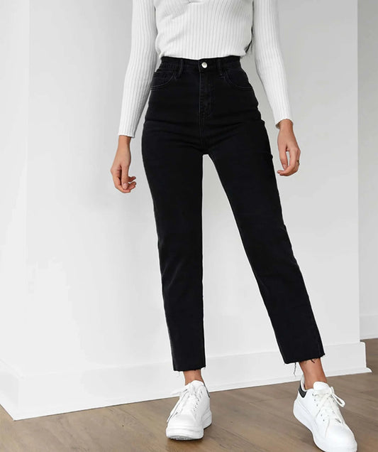 Jean Mom Fit Taille Haute