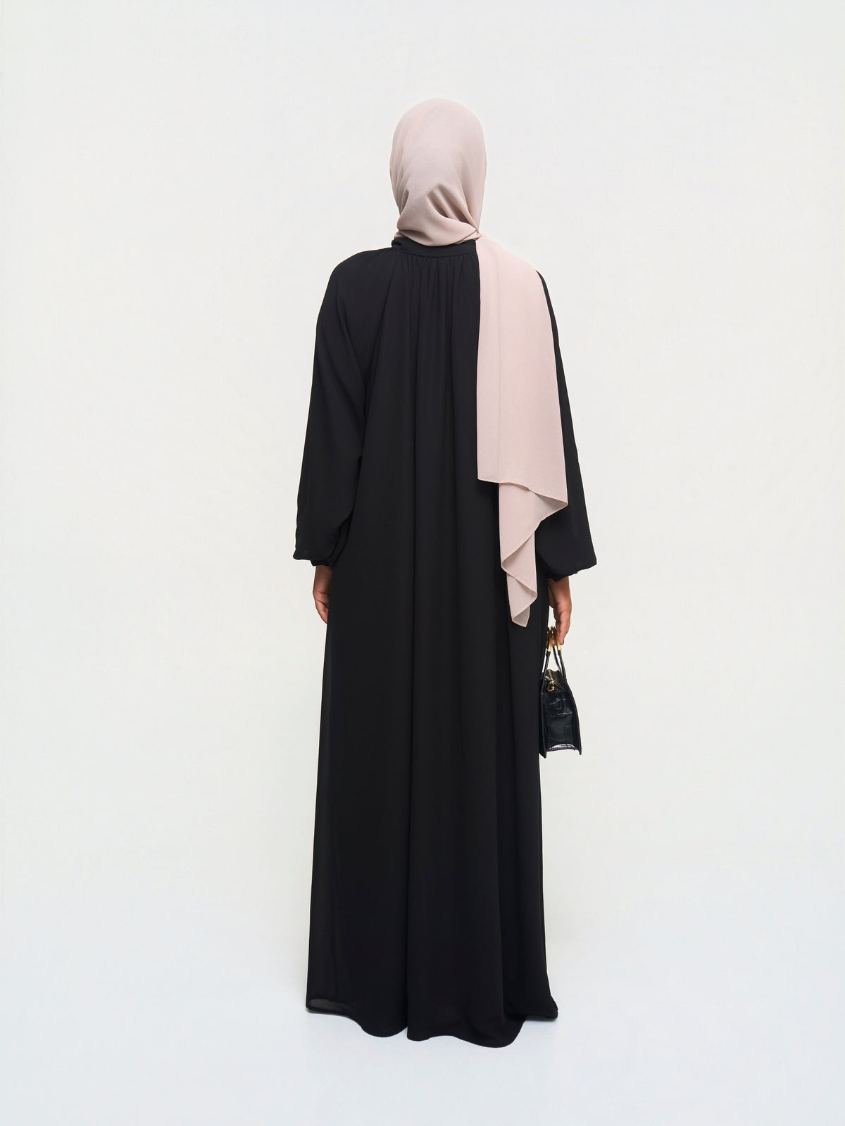 Flowy Georgette Dress - Black