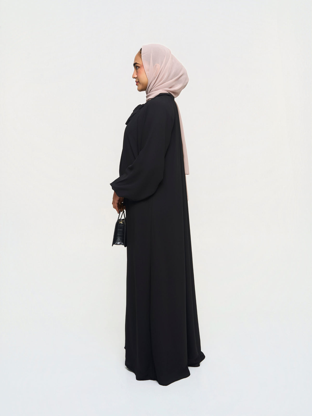 Flowy Georgette Dress - Black