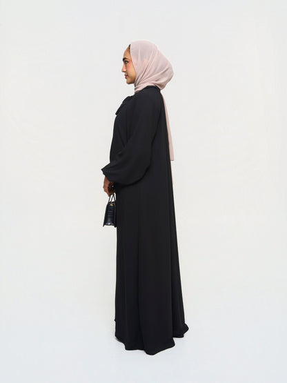 Flowy Georgette Dress - Black