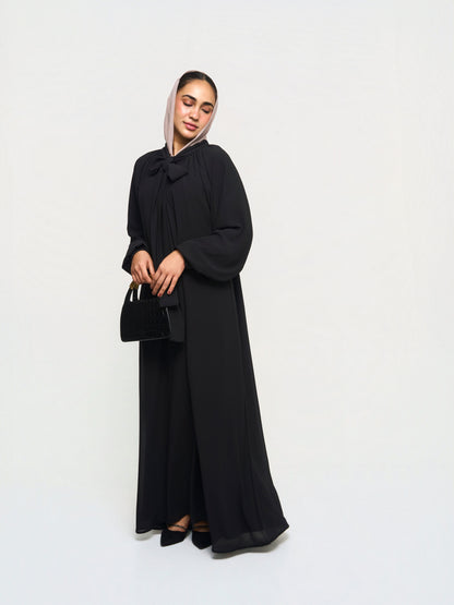 Flowy Georgette Dress - Black
