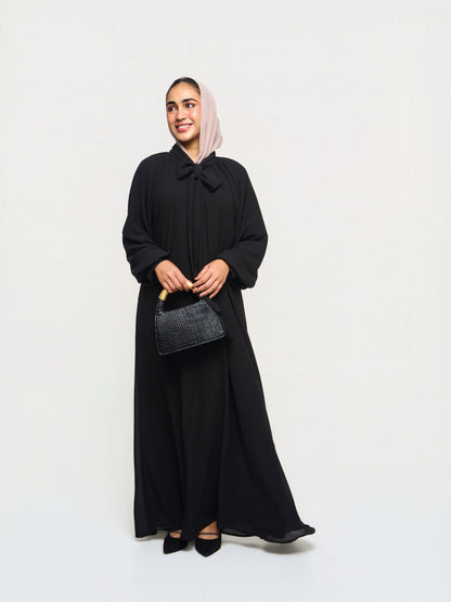 Flowy Georgette Dress - Black