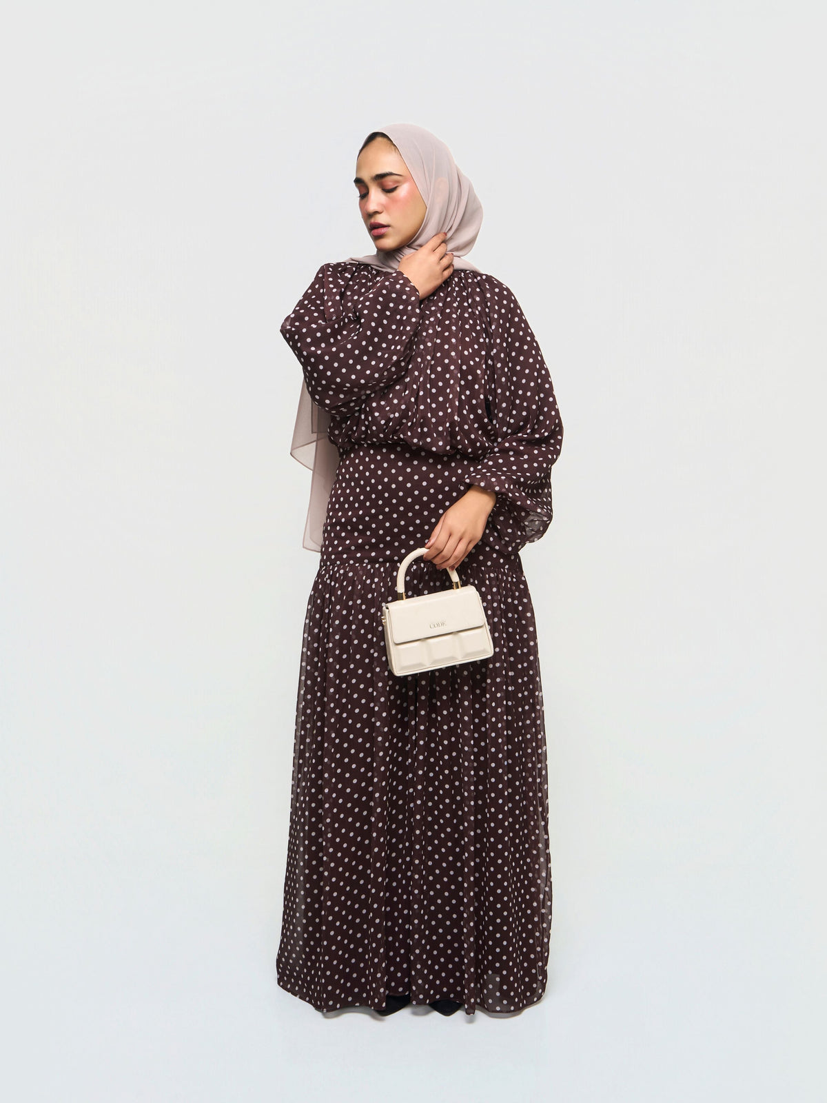 Polka Dot Set- Brown
