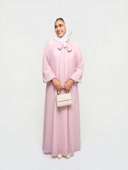 Flowy Georgette Dress - Pink