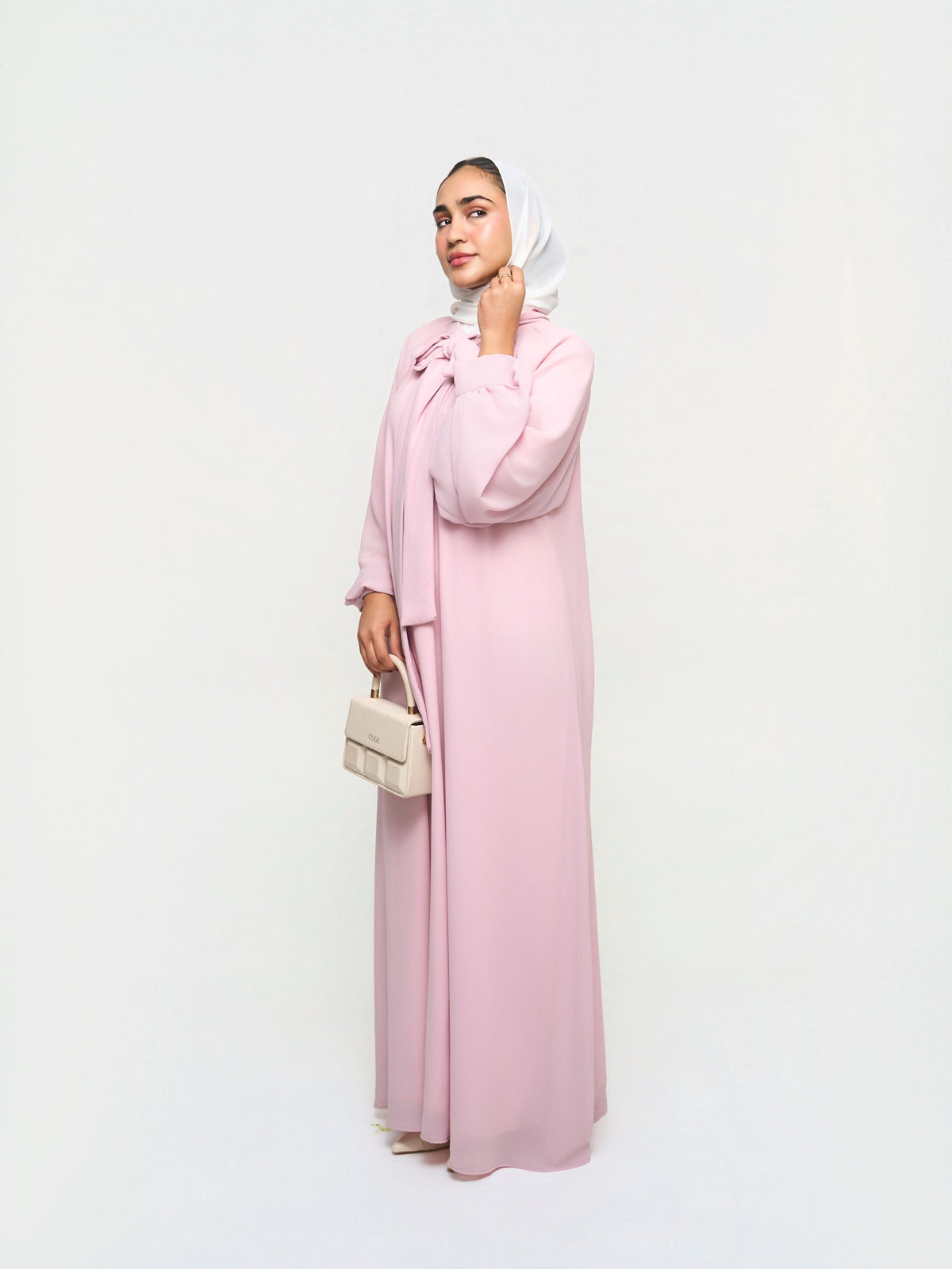 Flowy Georgette Dress - Pink