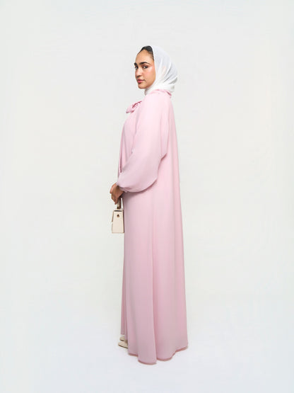 Flowy Georgette Dress - Pink