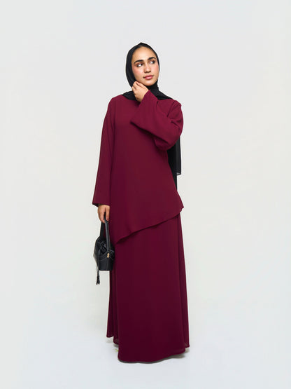 Asymmetric Set - Maroon