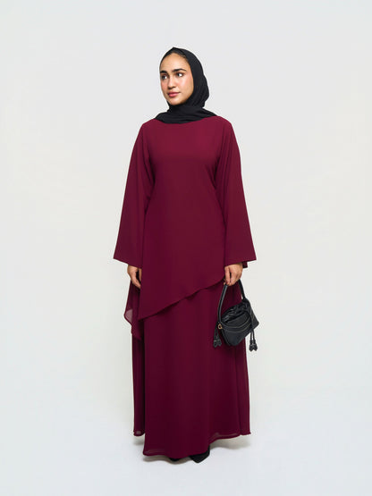 Asymmetric Set - Maroon