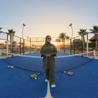 Activewear Modeste Rawnaqe — Ensemble 3 Pièce  Couvrant & Confortable