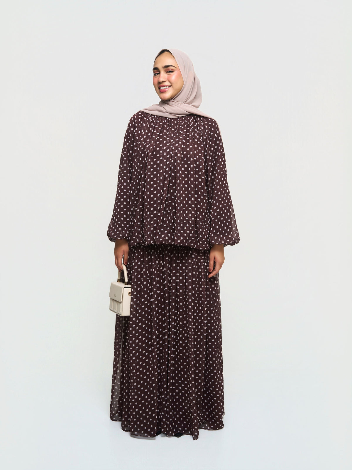 Polka Dot Set- Brown