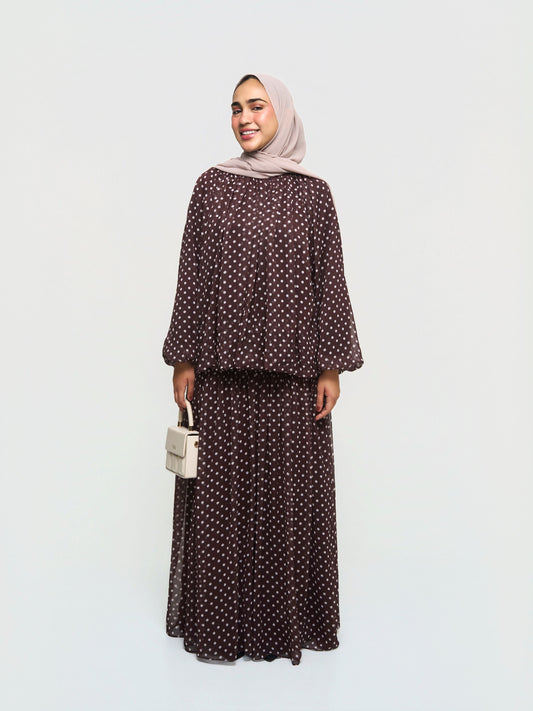 Polka Dot Set- Brown
