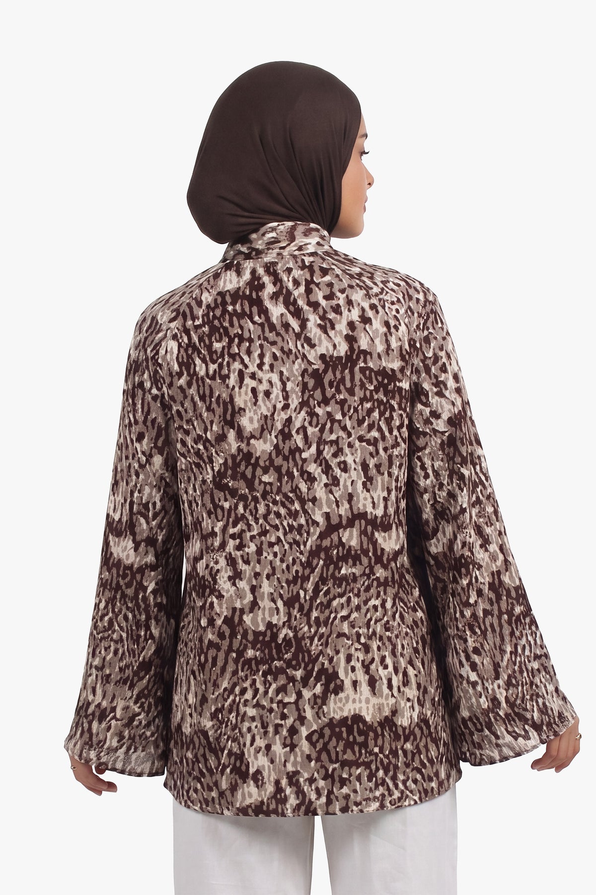 Brown Print Top