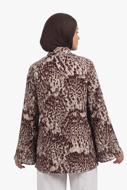 Brown Print Top