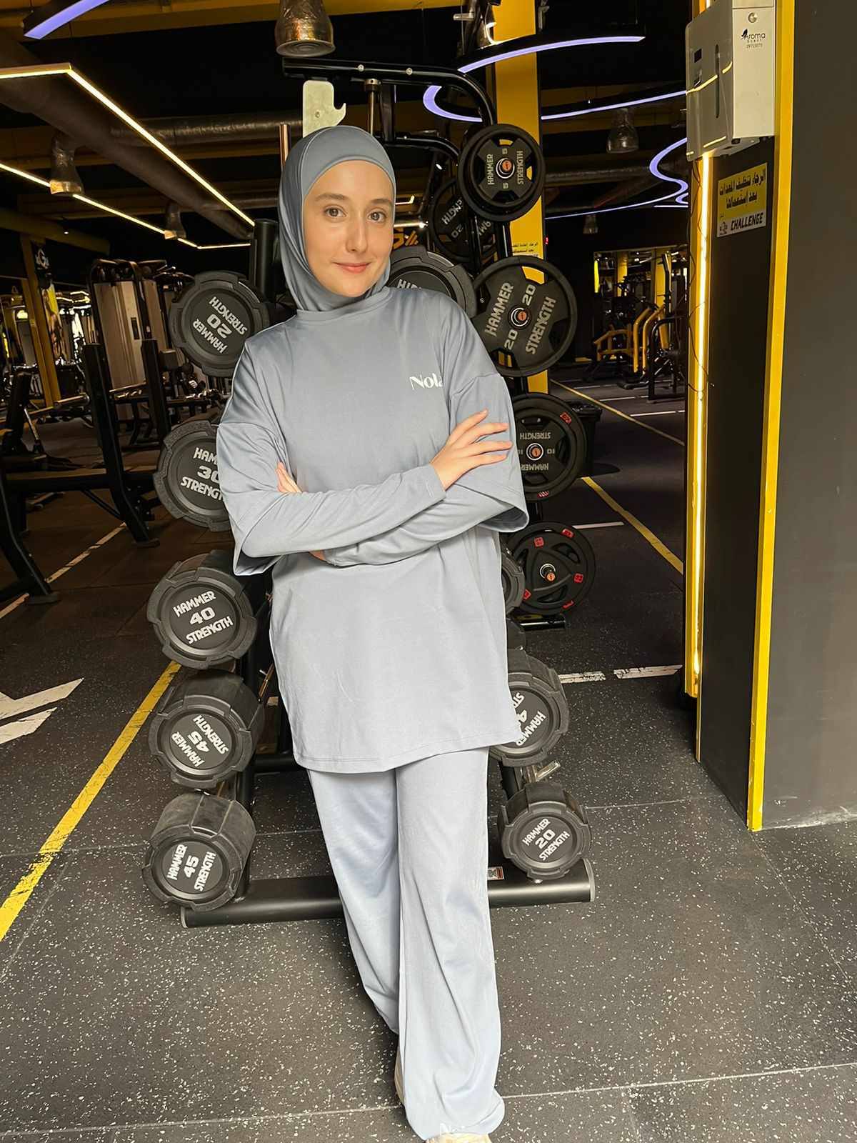 Rawnaqe Activewear – Ensemble Modeste 4 Pièces avec Manches Intégrées ✅