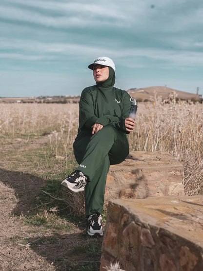 Rawnaqe Activewear – Ensemble Modeste 4 Pièces avec Manches Intégrées ✅