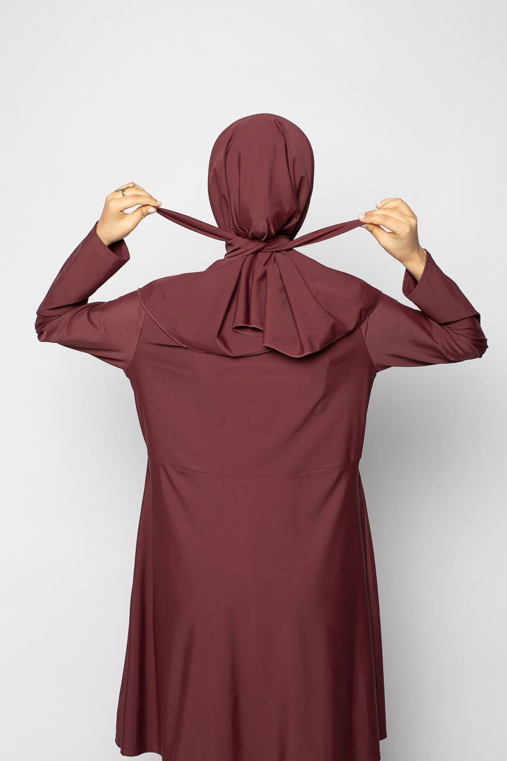 Burkini zip grenat