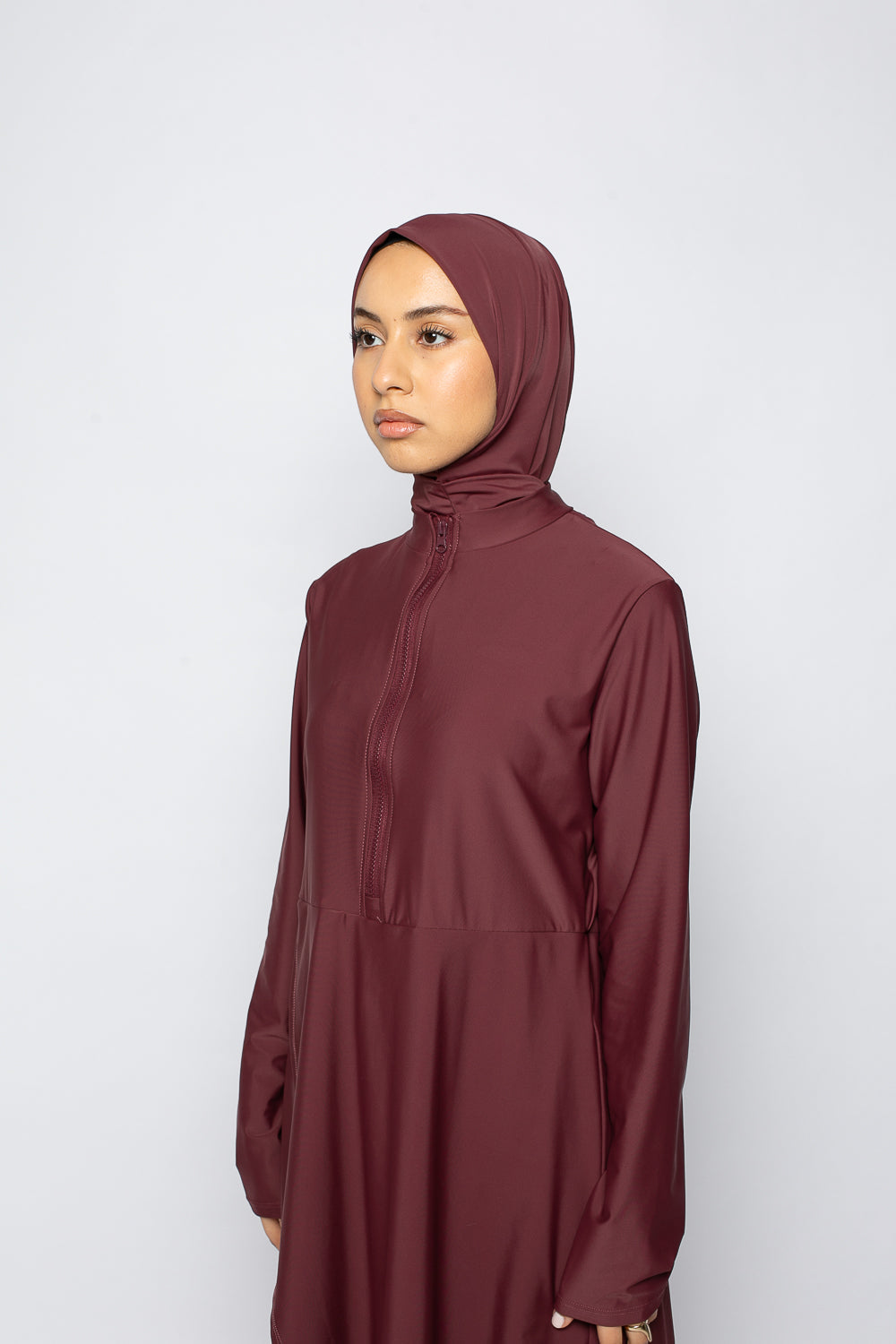 Burkini zip grenat