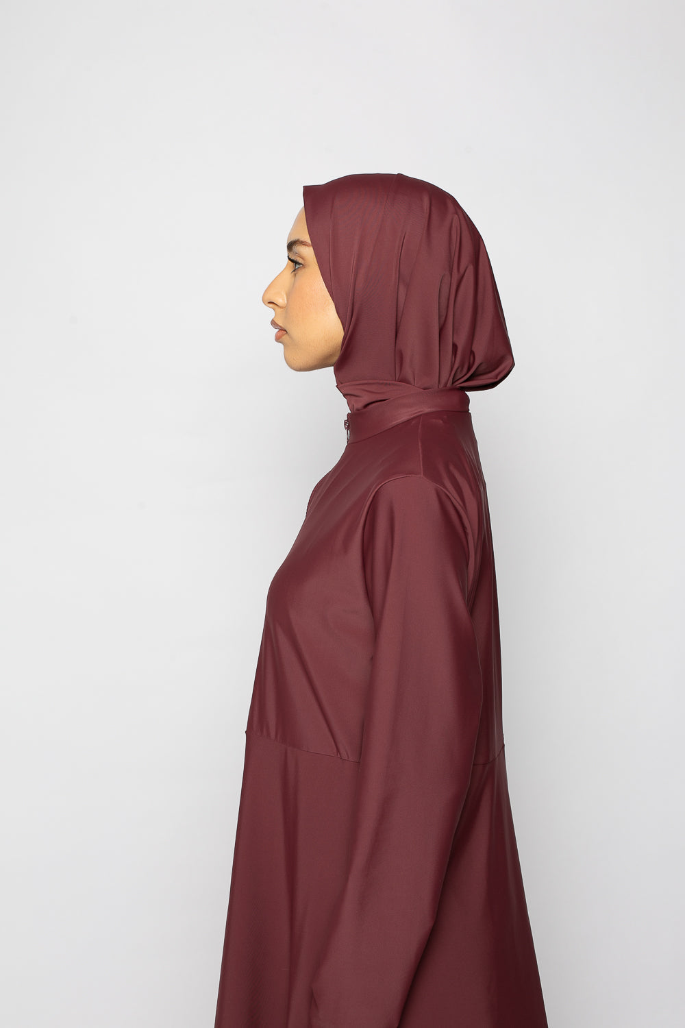 Burkini zip grenat