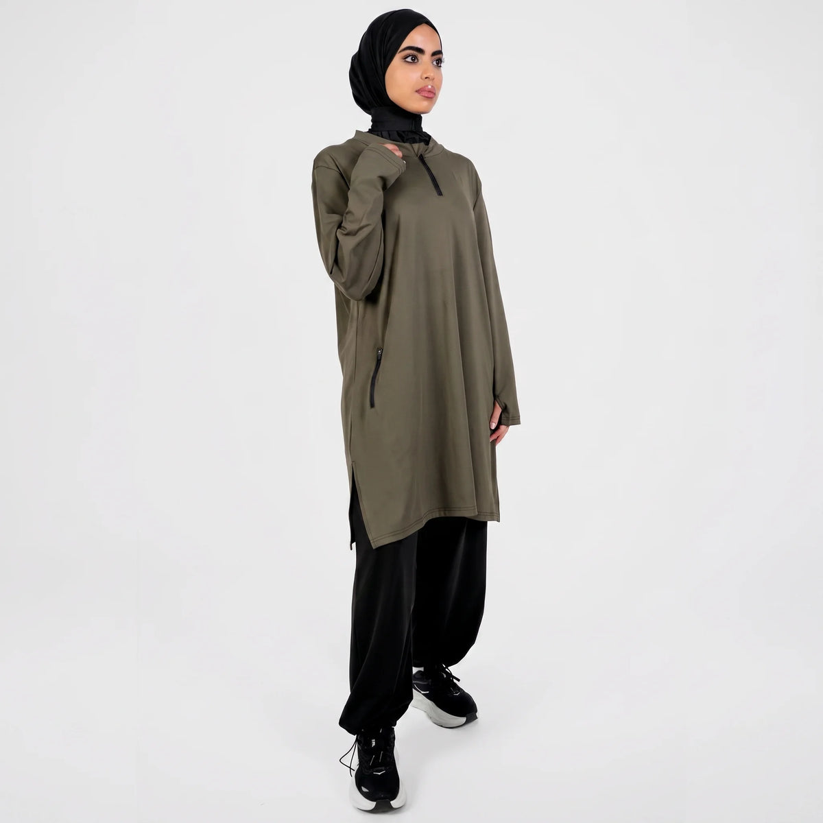 Rawnaqe Active Tunic-Set 3 Pièces – Tunique, Pantalon & Cagoule