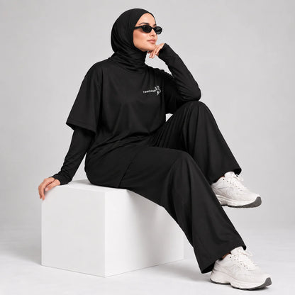 Activewear Modeste Rawnaqe — Ensemble 3 Pièce  Couvrant & Confortable