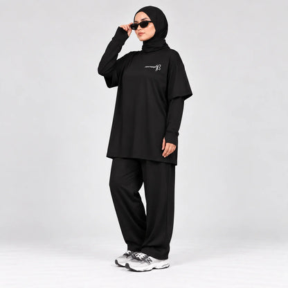 Activewear Modeste Rawnaqe — Ensemble 3 Pièce  Couvrant & Confortable