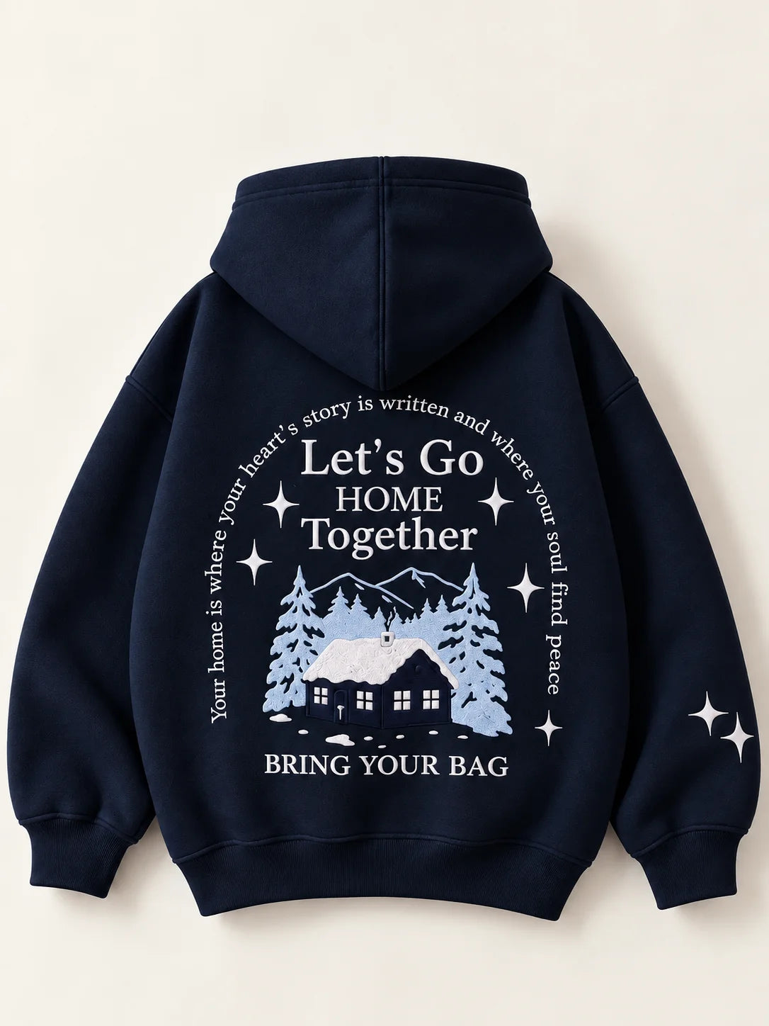 Hoodie Brodé Oversize – Turkish Cotton