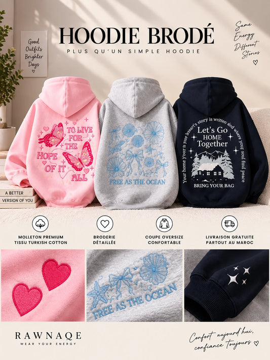 Hoodie Brodé Oversize – Turkish Cotton