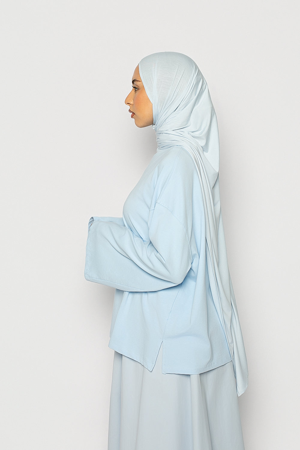 T-shirt ample coton bleu ciel