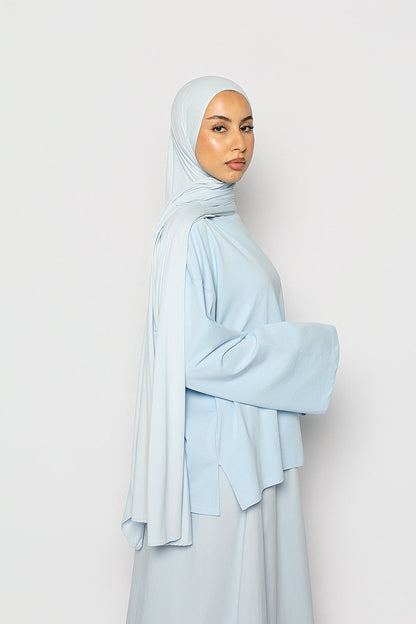 T-shirt ample coton bleu ciel