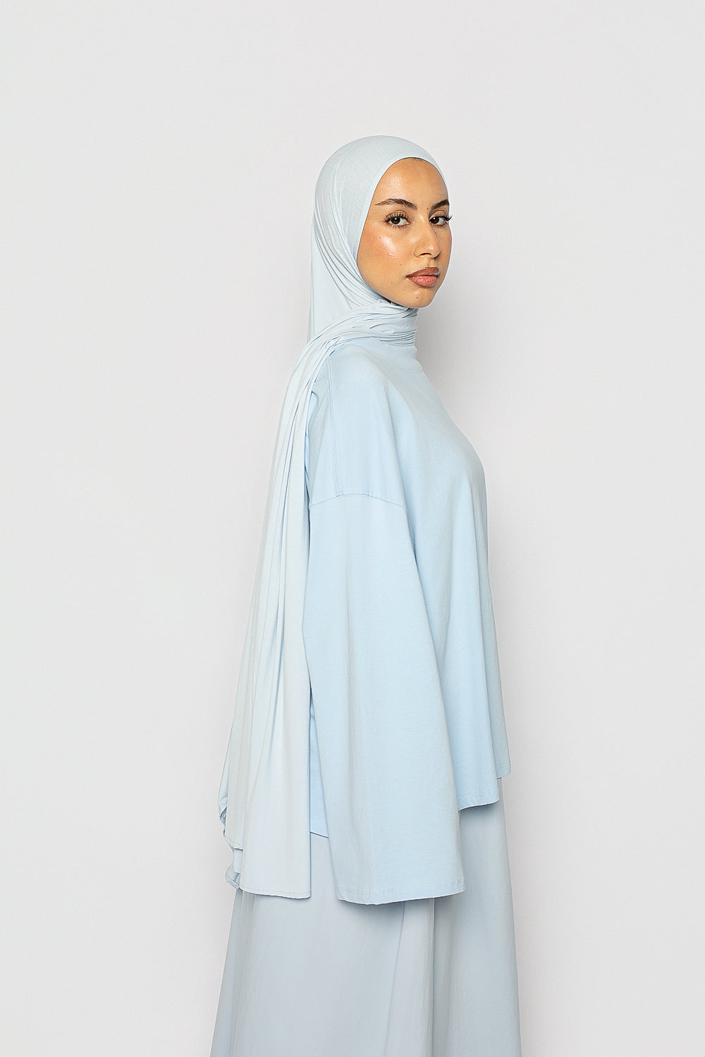 T-shirt ample coton bleu ciel