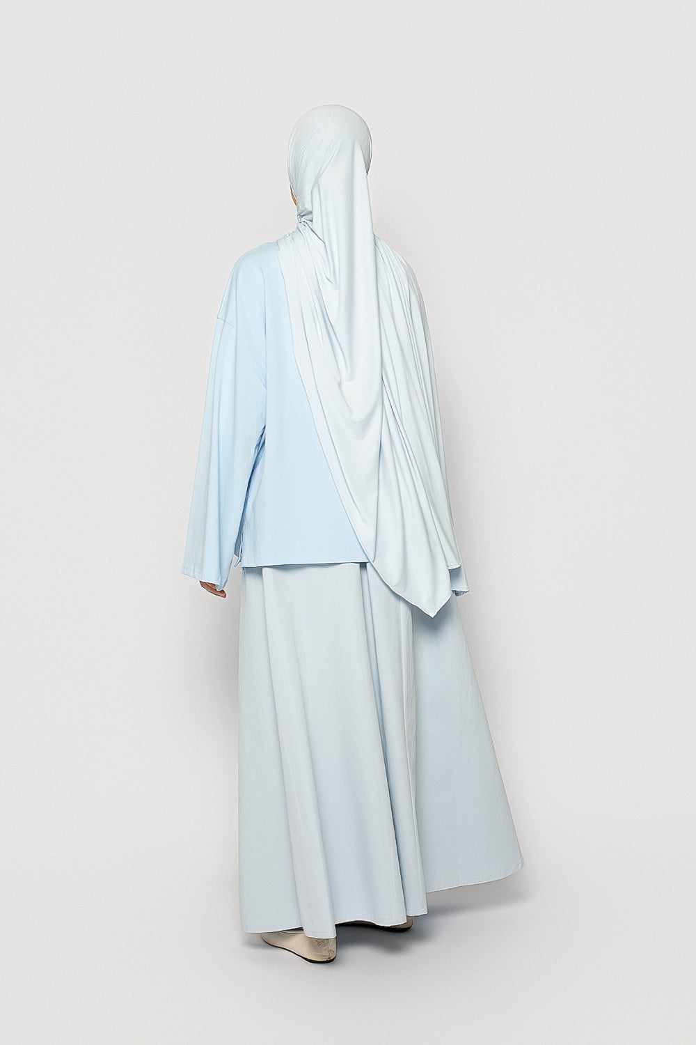 T-shirt ample coton bleu ciel