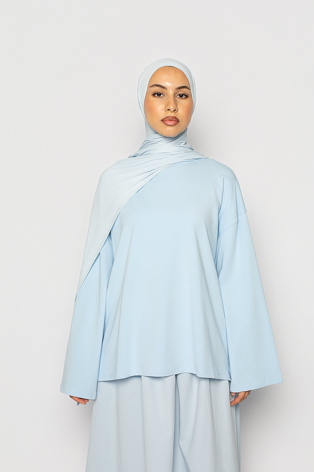 T-shirt ample coton bleu ciel
