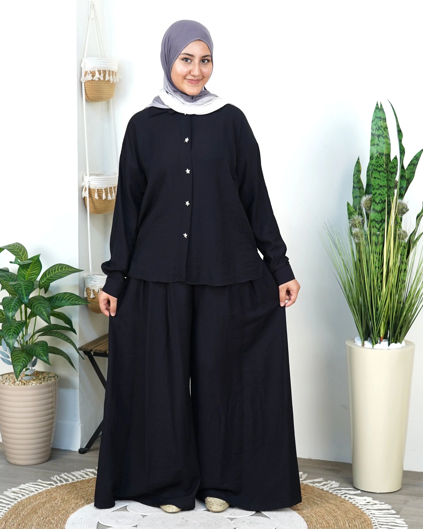 Ensemble Premium Two-Pieces « Sereina » – Chemise Oversize & Pantalon Palazzo