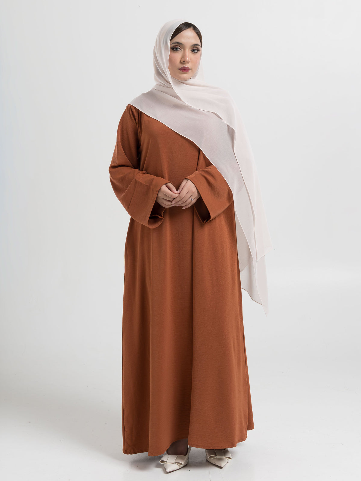 Rust Brown Basic Abaya