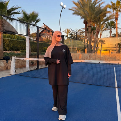 Activewear Modeste Rawnaqe — Ensemble 3 Pièce  Couvrant & Confortable
