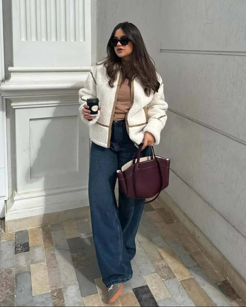 Jean Baggy Taille Haute Délavé