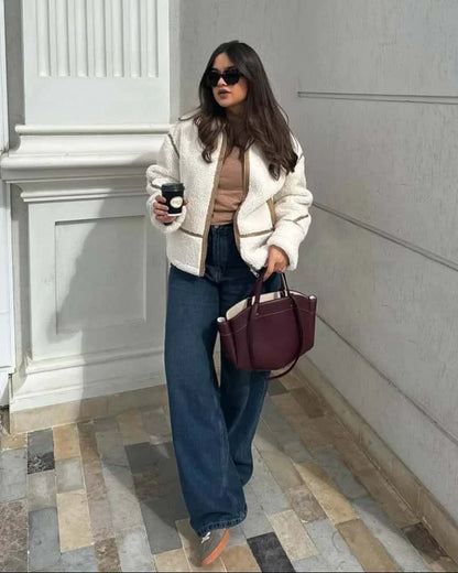 Jean Baggy Taille Haute Délavé