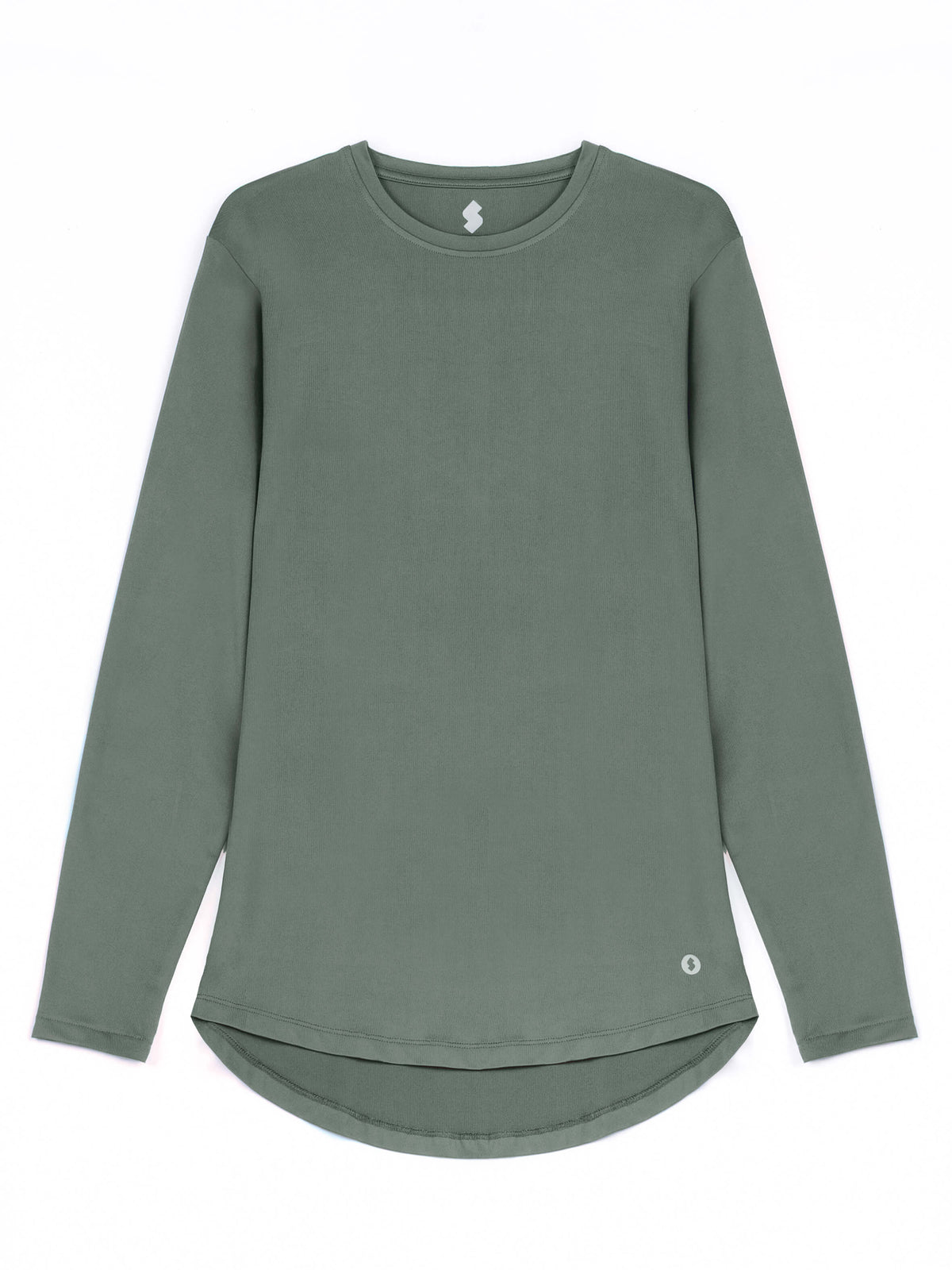 Rawnaqe Long-Sleeve Hi-Dri Sports Top - Sage Gray