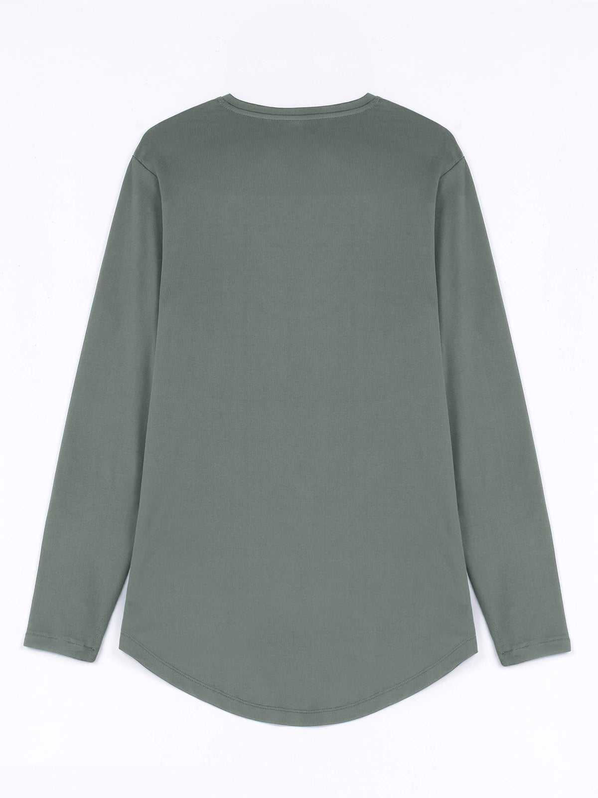 Rawnaqe Long-Sleeve Hi-Dri Sports Top - Sage Gray