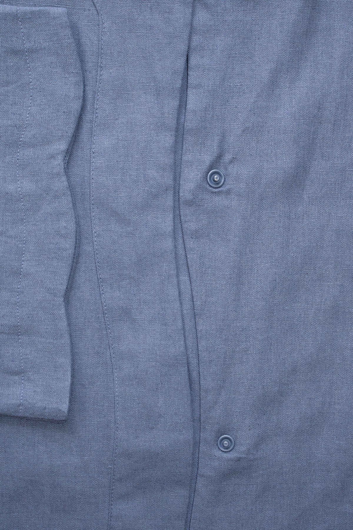 Pale Blue Linen Cotton Wave Open Abaya