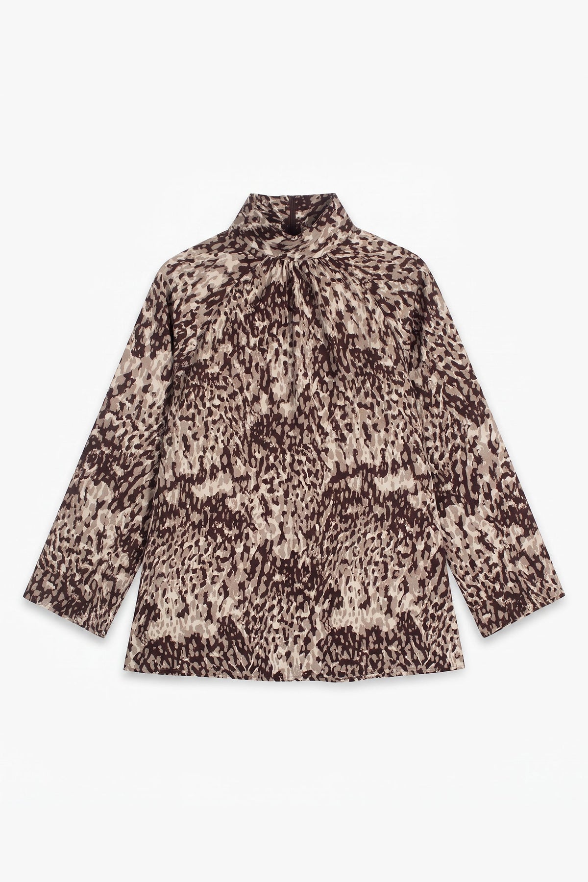 Brown Print Top