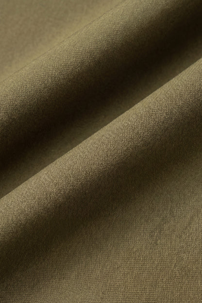 Khaki Powder Touch Crepe Side Wrap Two-Piece