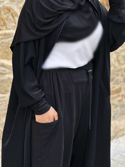 Rawnaqe Abaya –  Umrah & Hajj collection (Abaya + Pantalon + Hijab)