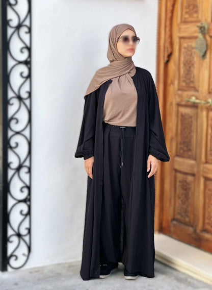 Rawnaqe Abaya –  Umrah & Hajj collection (Abaya + Pantalon + Hijab)