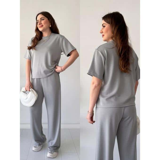 2 Pcs Ensemble Pantalon Demi-Manches