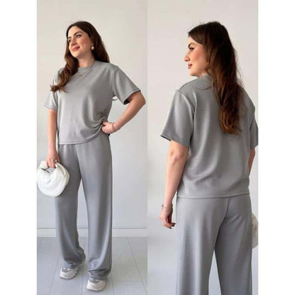 2 Pcs Ensemble Pantalon Demi-Manches